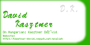 david kasztner business card